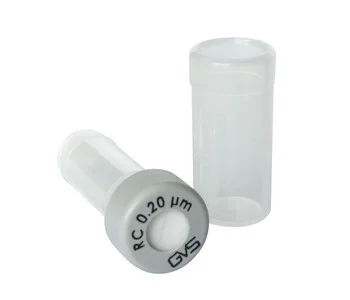 SEPARA - Syringeless filter Vial Amber, 0.2µm RC Gray