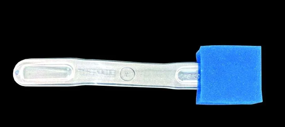 Foamswabs, big foam head, blue, size approx. 4 x 4 x 2 cm, total length approx. 16cm