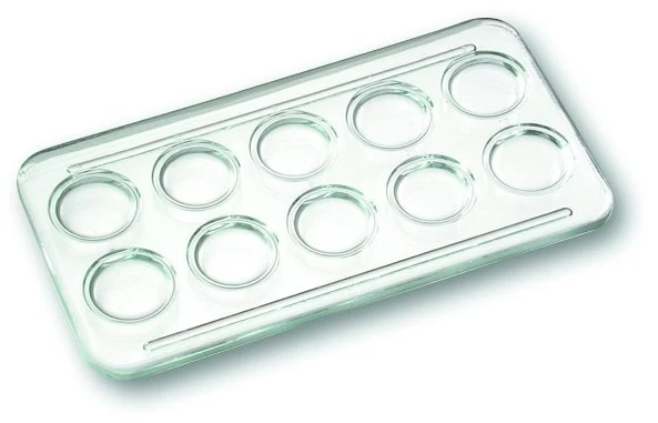 Microscopic slides acc. to Boerner, 107 x 57 x 4 mm, pressed glass, 10 optically polished