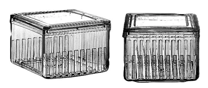 Schiefferdecker staining jar PMP (TPX®),76 x 65 x 45 mm, for 10 slides 76 x 26 mm, incl. cover