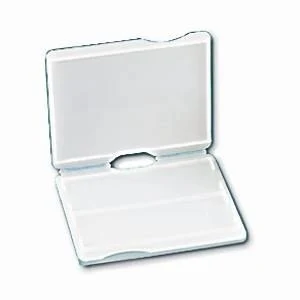 Storage- & transport box for 2 slides, flat, PP, with snap-on cap, 86 x 72 x 6 mm