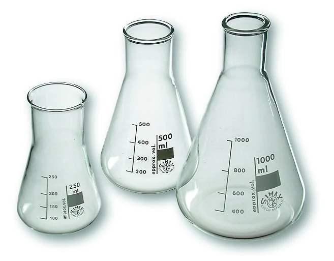 Erlenmeyer flasks, narrow neck, 20,000 ml
