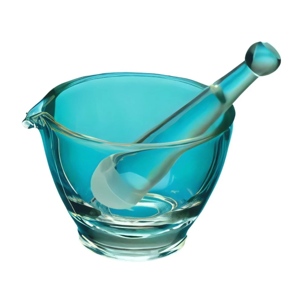 Mortar with pourout and pestle, 80 mm