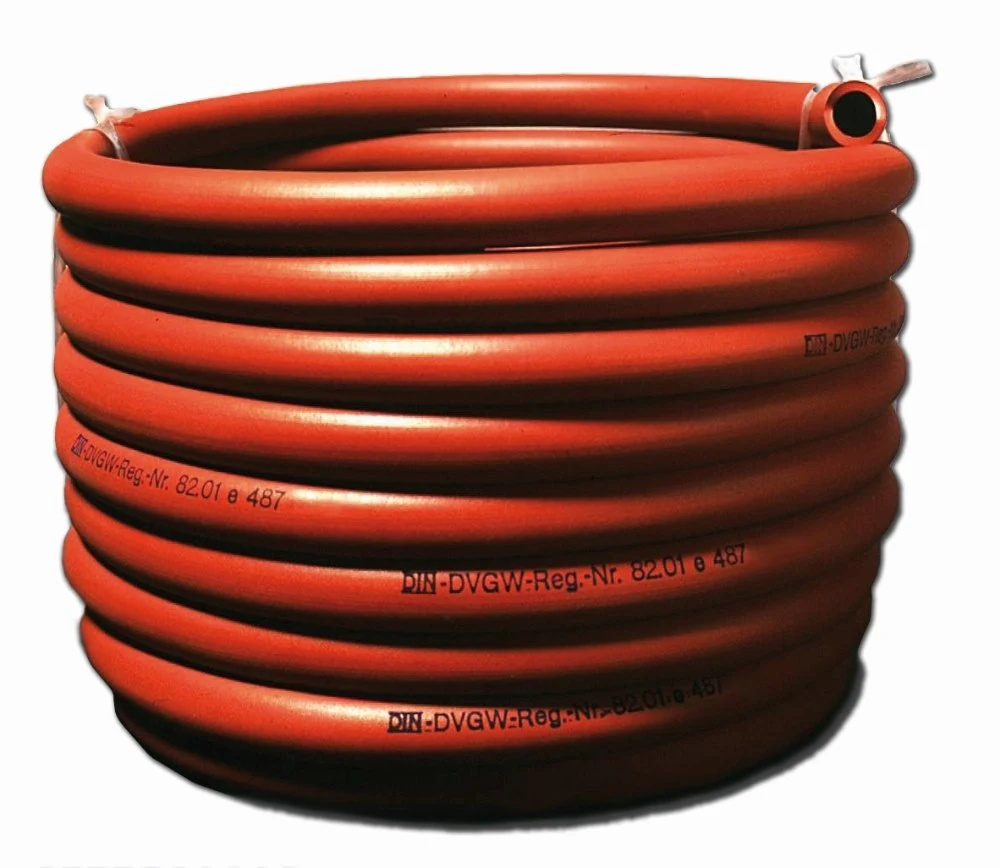 Gas hose for gas burner, AD 14, ID 10, W 2 mm