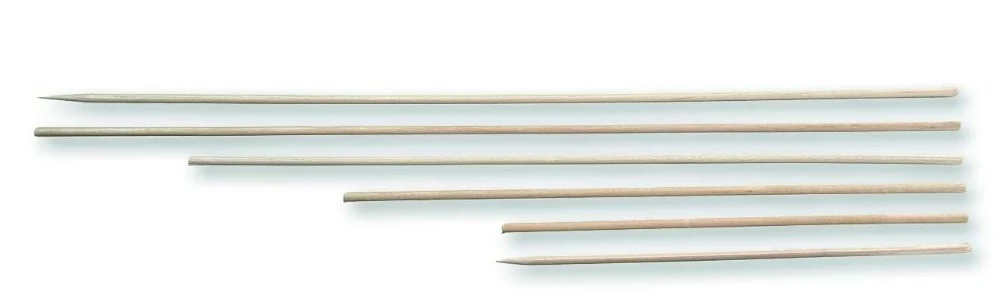 Wooden sticks H404, 400x4mm, birch/beech, blunt