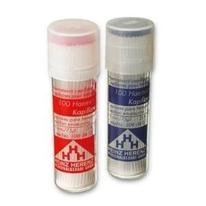 Capillary tubes, NA-heparinized, glass, 75 x 1.5 - 1.6mm, 75 µl, 100 pcs/vial, 10 vials/box