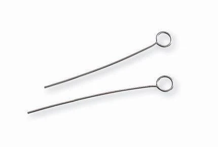 Loops, acc. to Kolle, wired, loop diam. approx. 5 mm, length approx. 35 mm, wire diam. approx. 0.5 mm