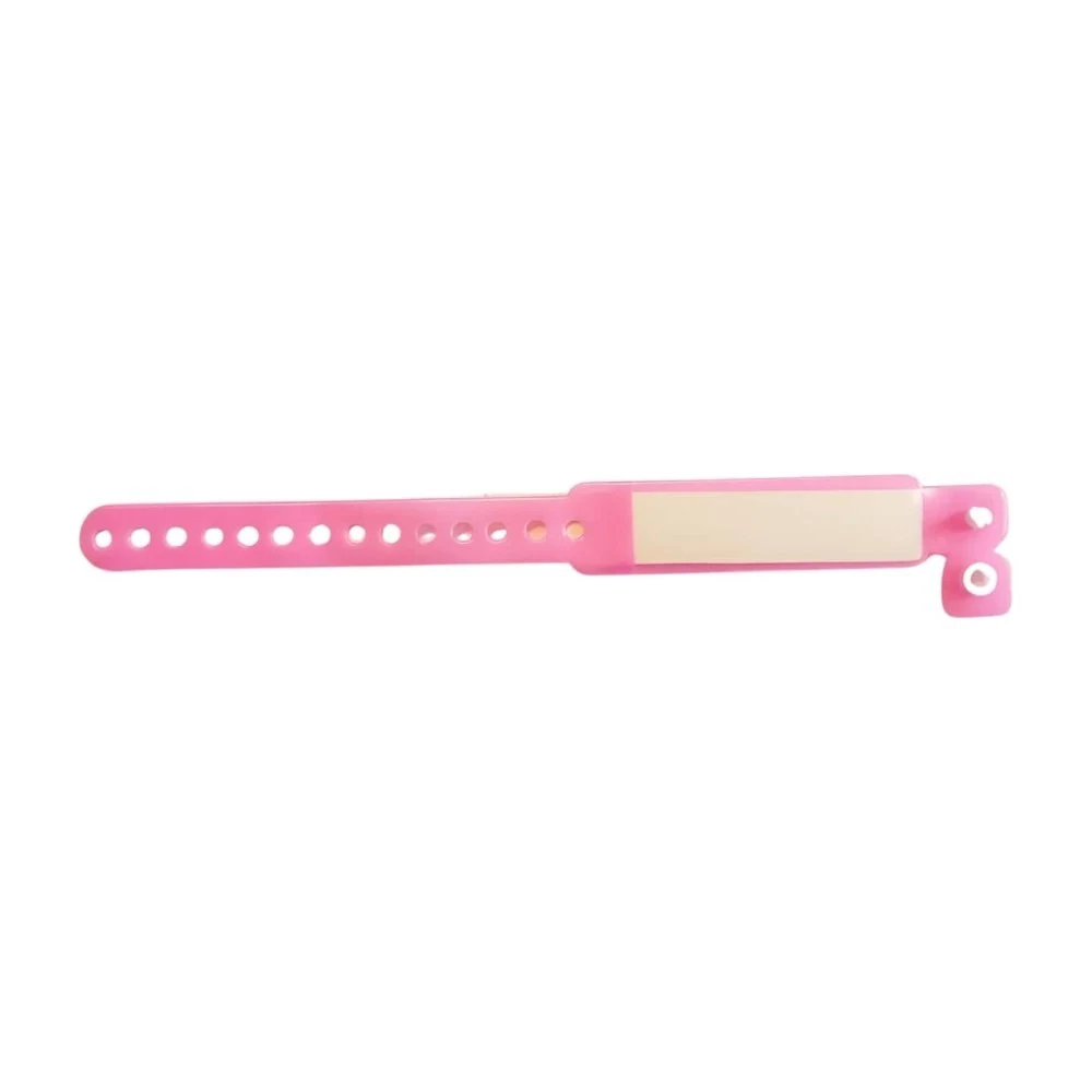 Identificaton bracelets, PVC, baby, pink, 16 x 2 cm