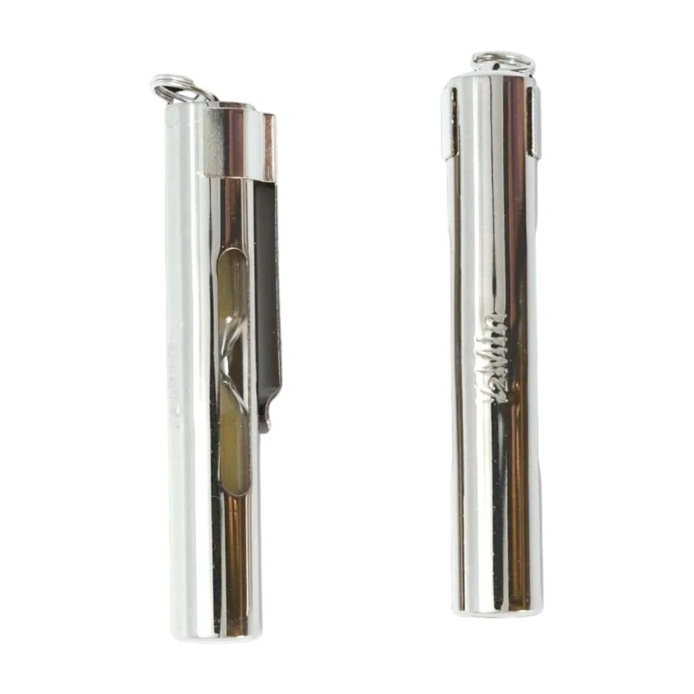 Sand timer, 1/2 min., with clip, with cover made of nickle