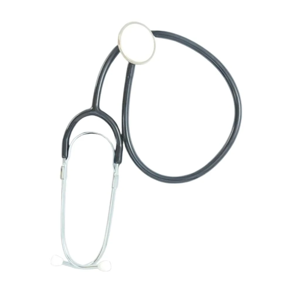 Stethoscope, normal type BLACK with single breast-piece, black tube