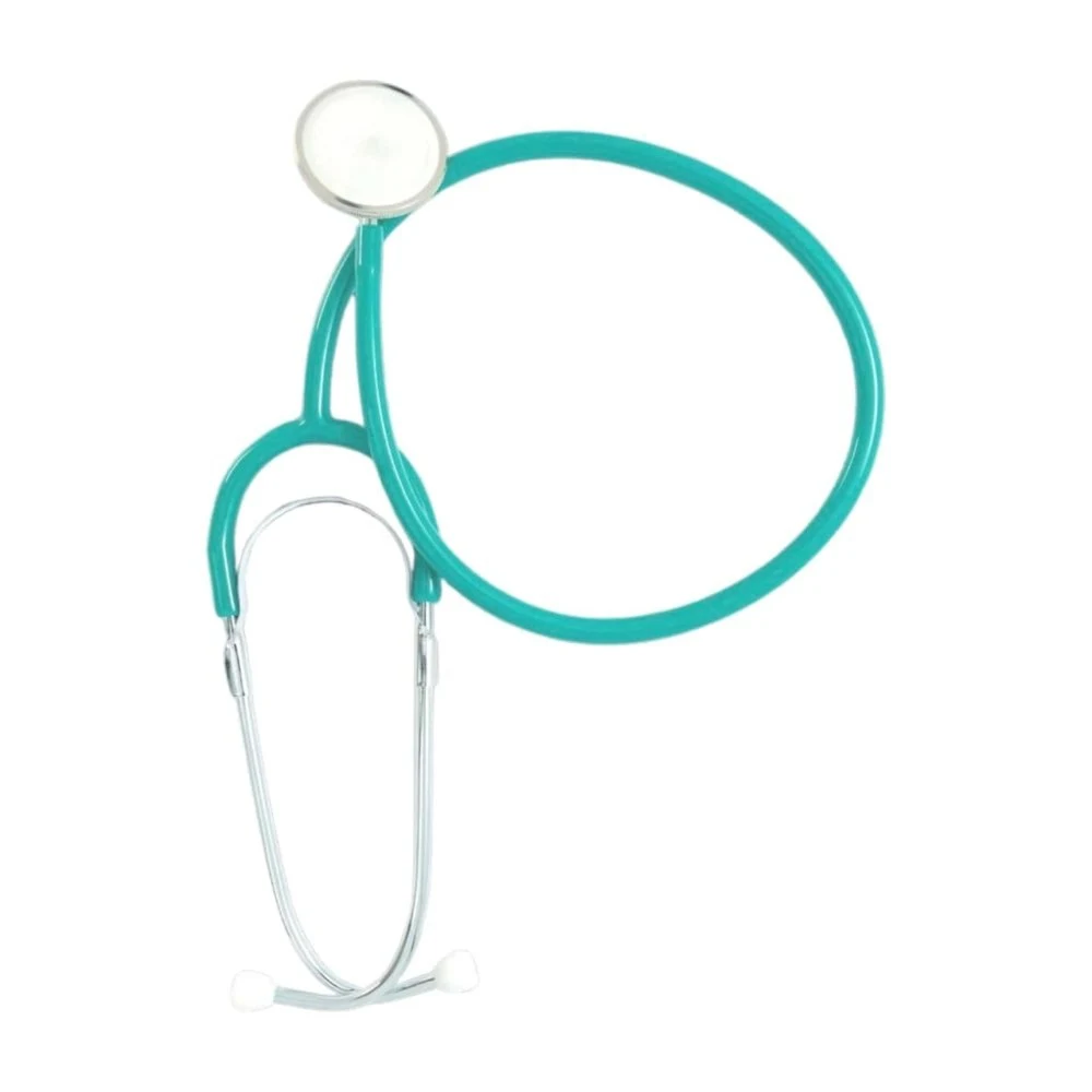 Stethoscope, green tube with single breast-piece