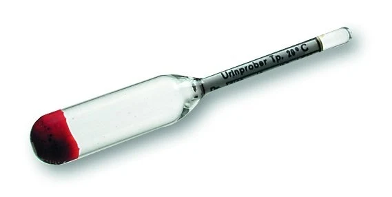 Urinometers 8-10 cm, acc. to Vogel, 1000-1060, without thermometer, small