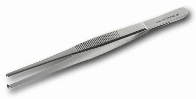 Forcep, with 1:2 teeth, approx. 14.5 cm, stainless steel