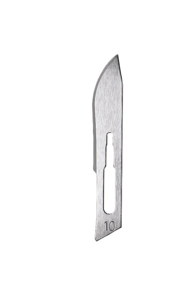 Scalpel-blade No.10, single packed, sterile, carbon steel, for handle no. 3