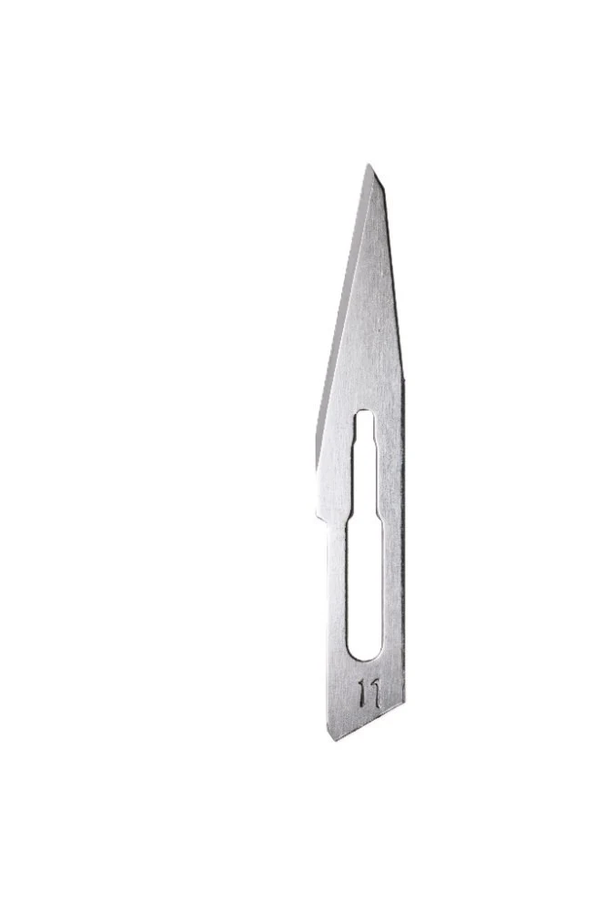 Scalpel-blade No.11, single packed, sterile, carbon steel, for handle no. 3