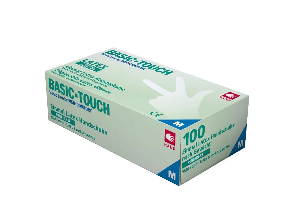 Latex examination gloves, powderfree, size XL