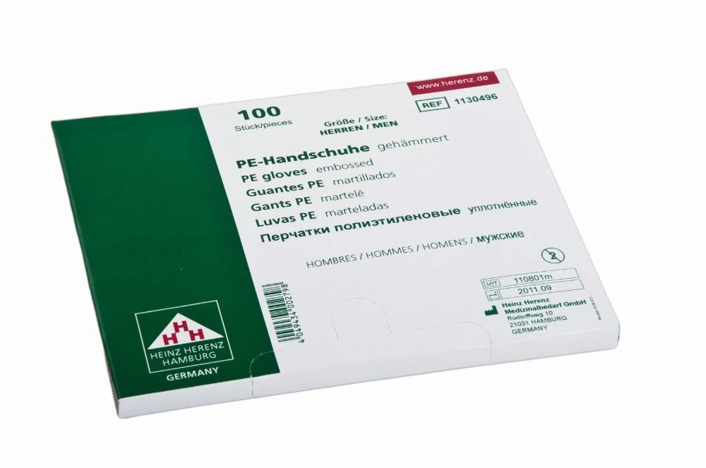 PE examination gloves, for men, cardboard box
