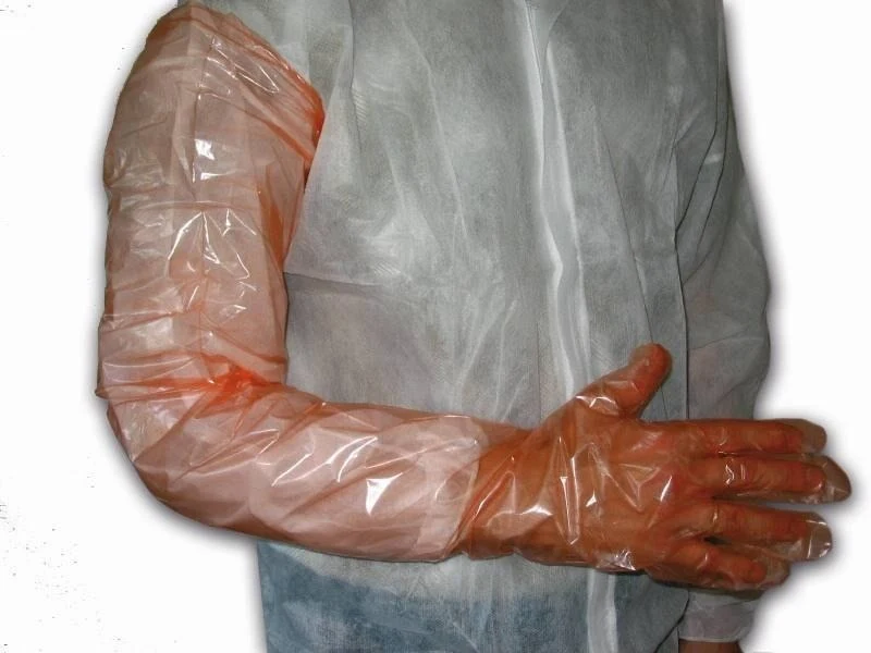 Veterinary gloves, PE, length approx. 90 cm