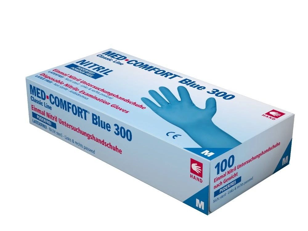 Nitrile gloves, blue, long execution 30 cm, size M