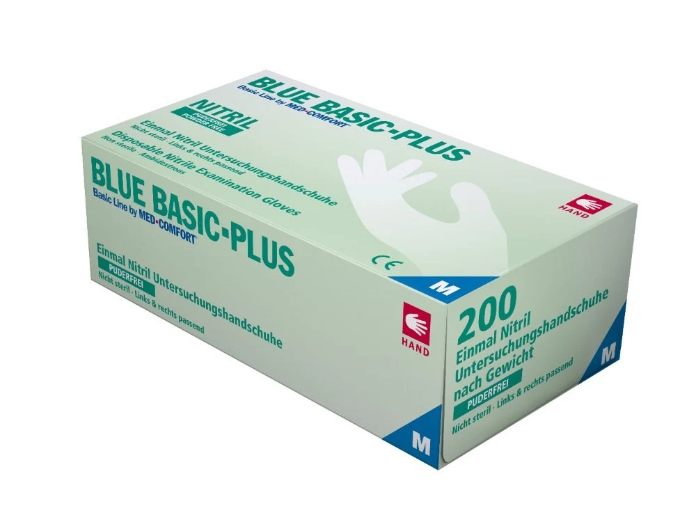 Nitrile gloves BLUE Basic Plus, size XL