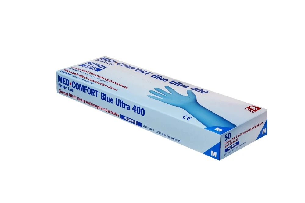 Nitrile gloves, blue, extra long execution 40 cm, size XL