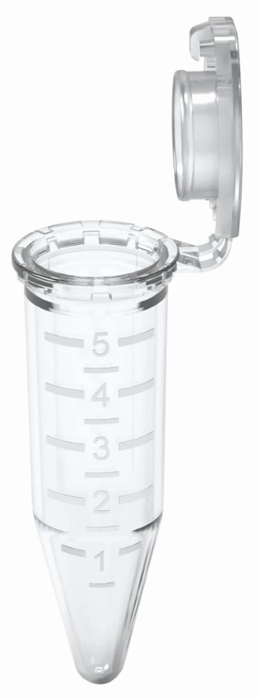 Conical cups 5 ml, PP, with coverslip, graduated, for Eppendorf