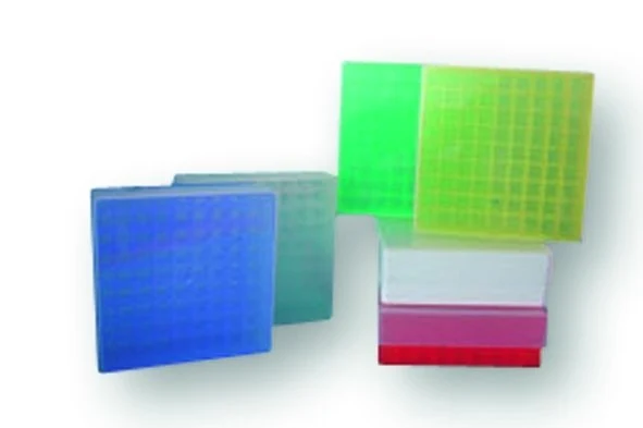 Storage cases NATURAL for 81 cryo tubes 5 ml, with cover, PP