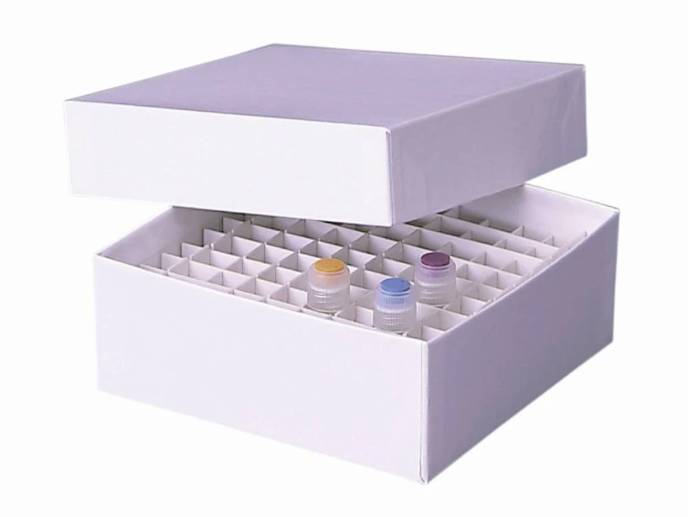 Storage cases for cryo tubes, cardboard, 136 x 136 x 50 mm