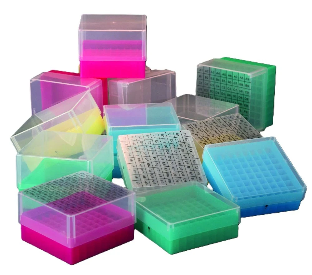 Cryo boxes for 100 tubes, for 0.5 ml