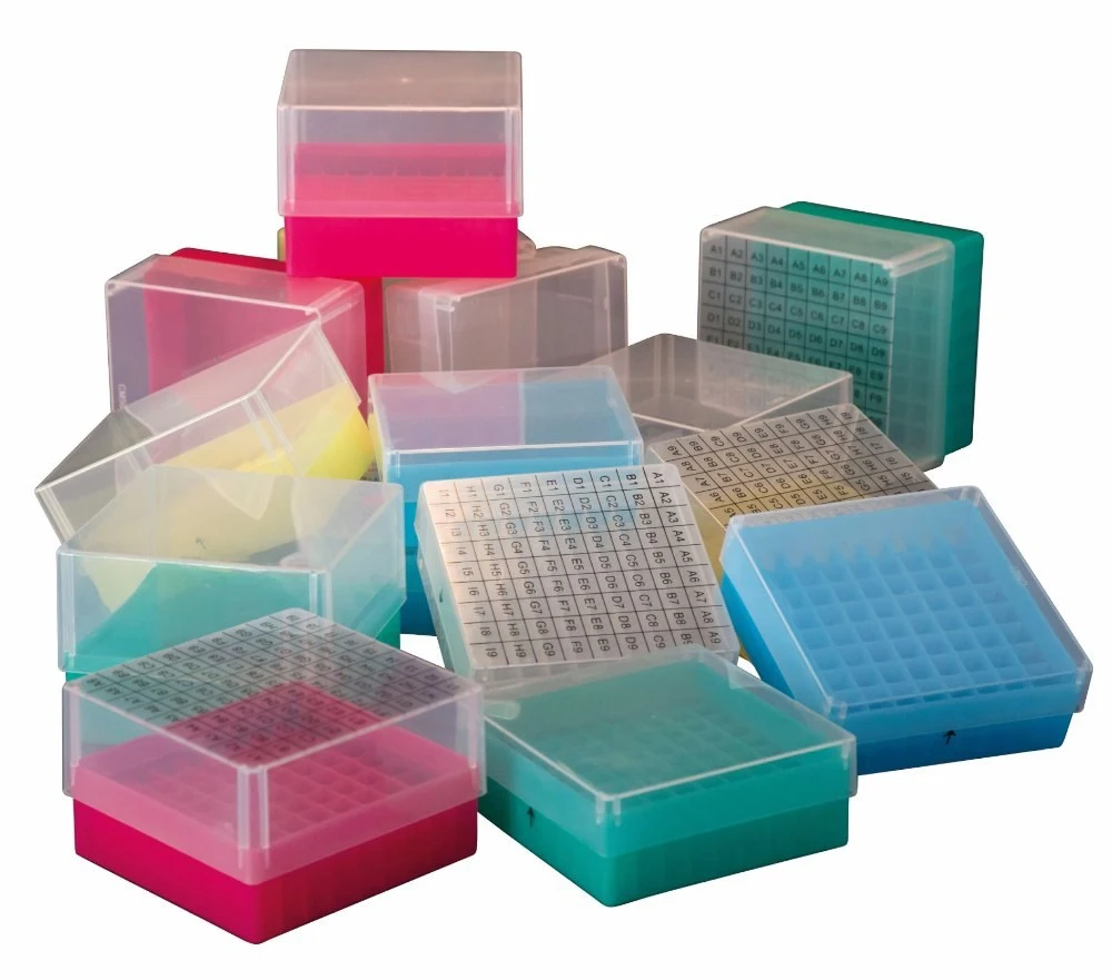 Cryo boxes for 100 tubes, for 5 ml