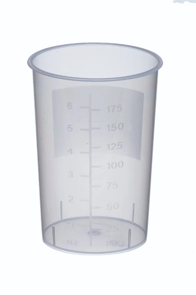 Universal container PP, 200 ml, without cap, graduated, frosted field for writing, non-sterile