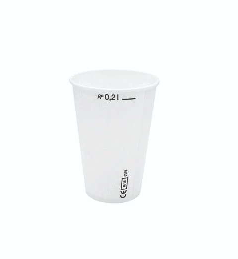 Drinking cups, paper, 200 ccm - type P20, white, PE coated inside, neutral, diameter 70,3 mm - height 98 mm