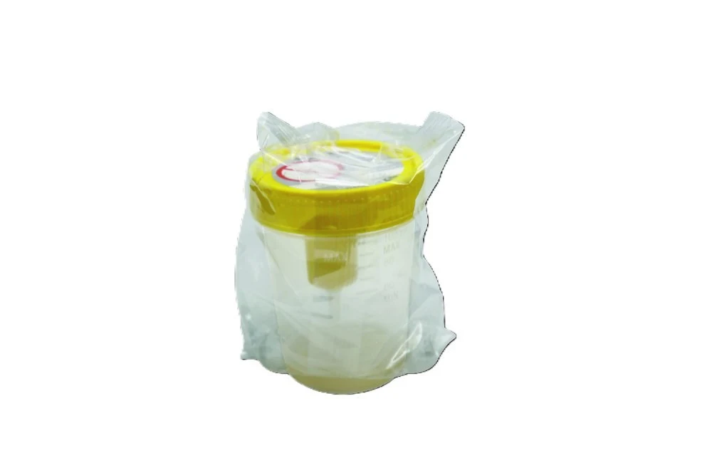 Urine Cup-V, 60 ml, single packed sterile, PP, approx. 38 x 64 mm, graduated, for vacuum tubes