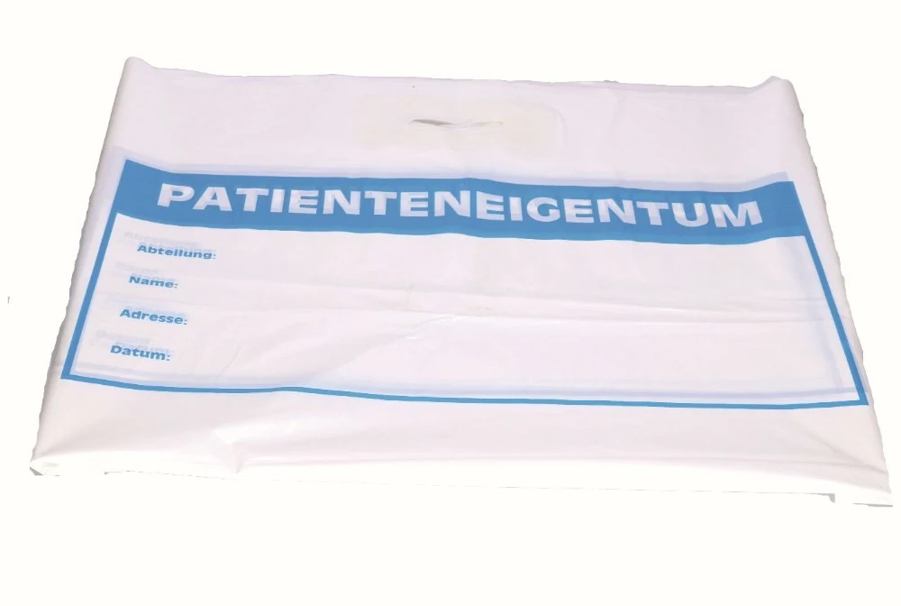 Carrier bags for patient property LDPE, 600x600+50 mm, white, for storage