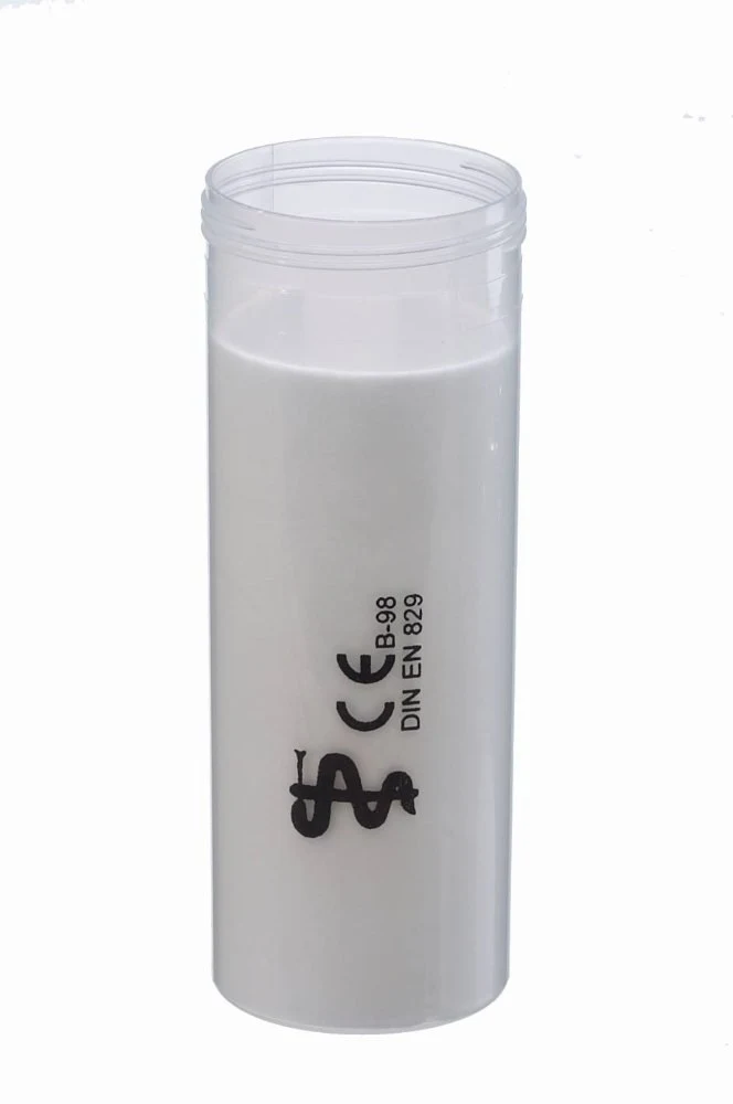 Transport container 114 x 44 mm, 120 ml, with thread, PP, incl. absorbent paper, symbol, transparent