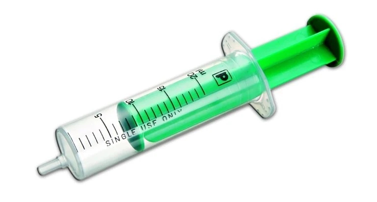 Disposable syringe 2 ml, 2-part, without needle, Luer, single packed sterile