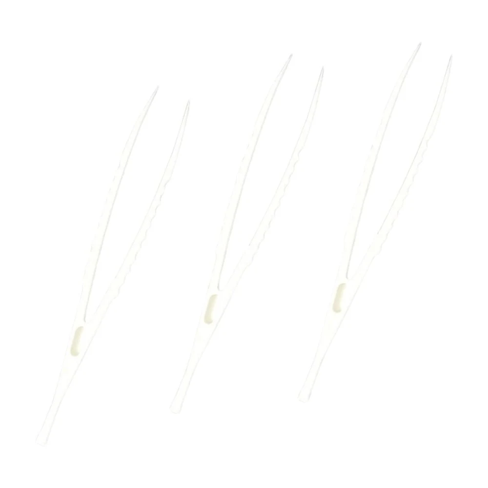 Forceps disposable, ABS, single packed sterile, white, anatomical, 12 cm