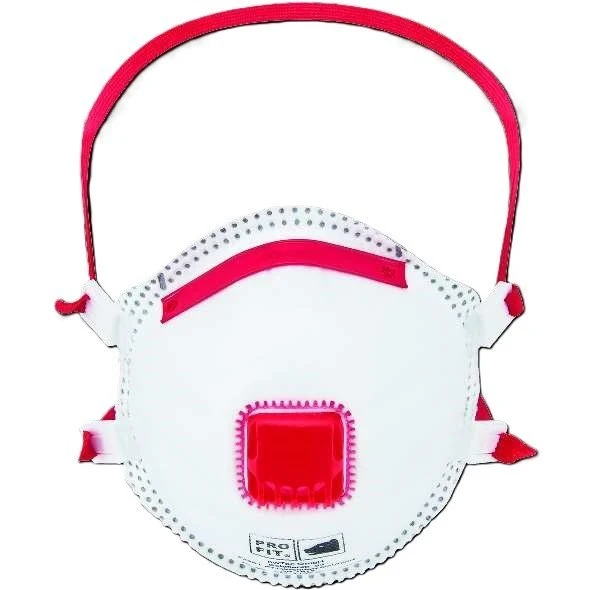 Filtering half mask FFP NR D, with valve, non-woven, shell shape, with circular sealing lip