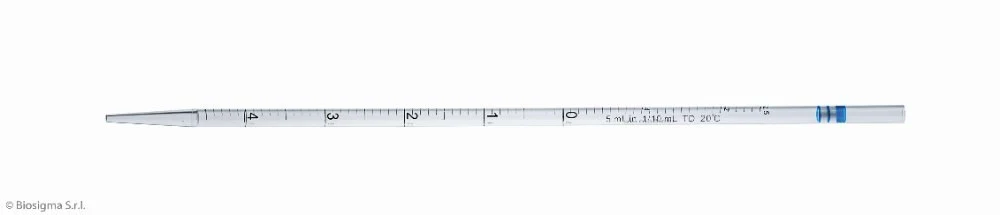 Serological pipette CLEARLine® 5 ml in 1/10, single packed sterile, high transparency polystyrene