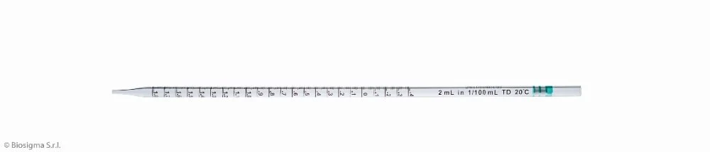 Serological pipette CLEARLine®, 2 ml in 1/100, packed 25 pcs. sterile, high transparency polystyrene