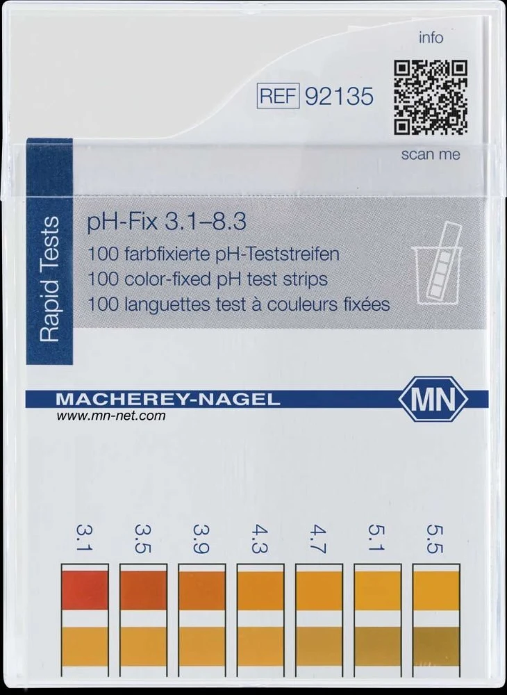 PH-indicator test sticks, ph-range 3,1 – 8,3