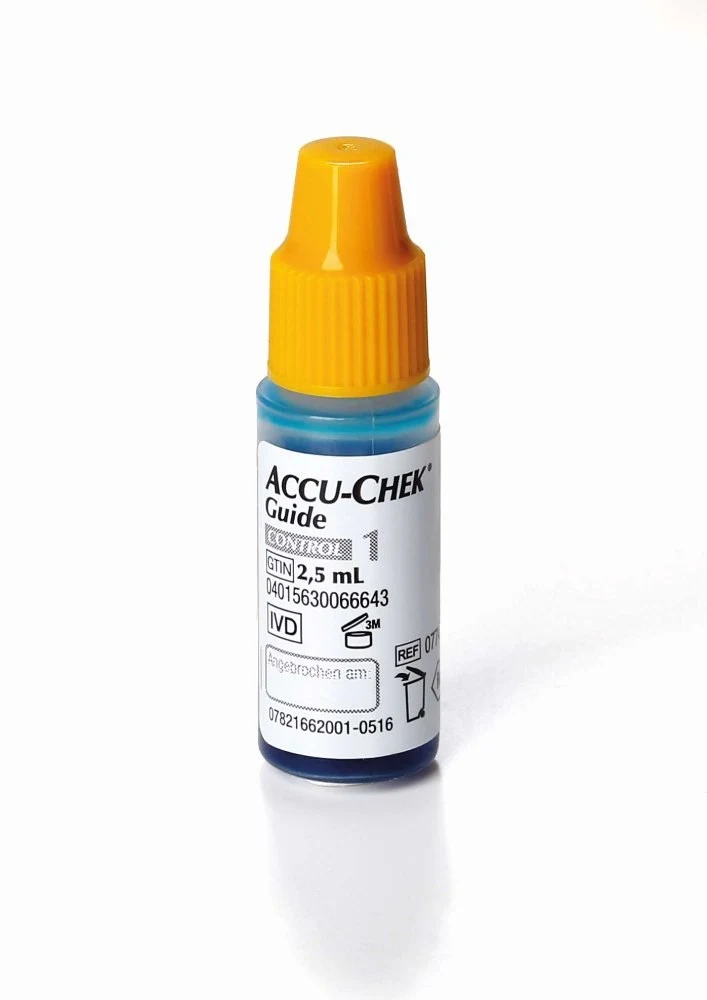 Set for Mmol/l available., Accu-Chek Guide, Control solution 2.5 ml