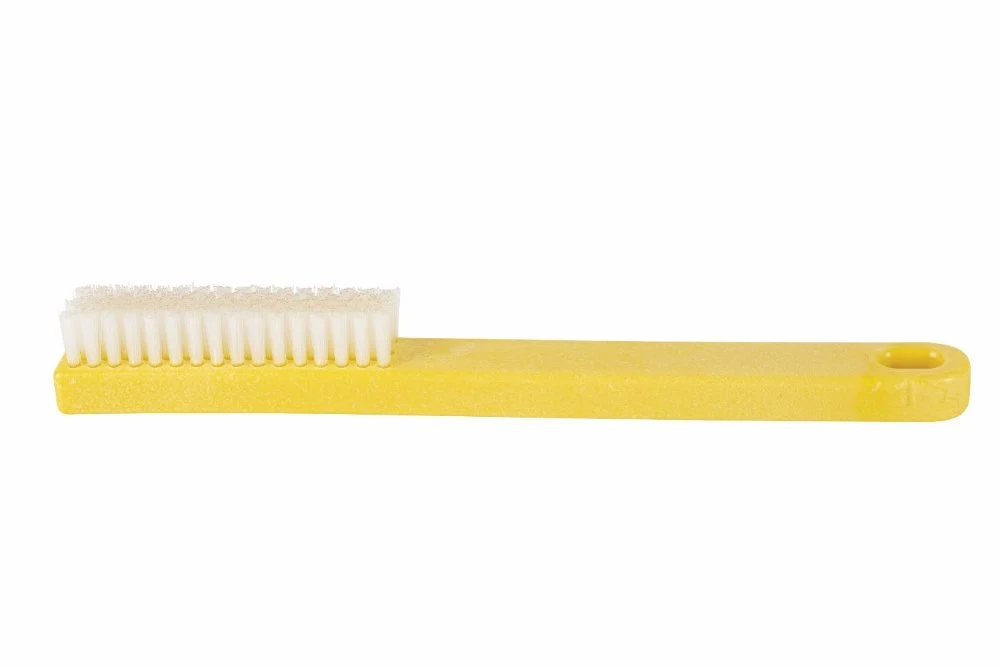 Surface cleaning brush, plastic bristels, brush with soft