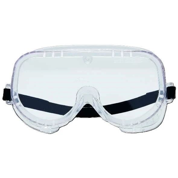 Full vision safety goggles "Vision", PC, with direct ventilation due to perforated frame, transparent