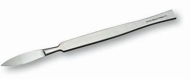 Scalpell metal handle, pointed, 35 mm, without CE