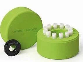 Cryo cooling containers for 12 cryo vials 2 ml, green, numbered for simple identification