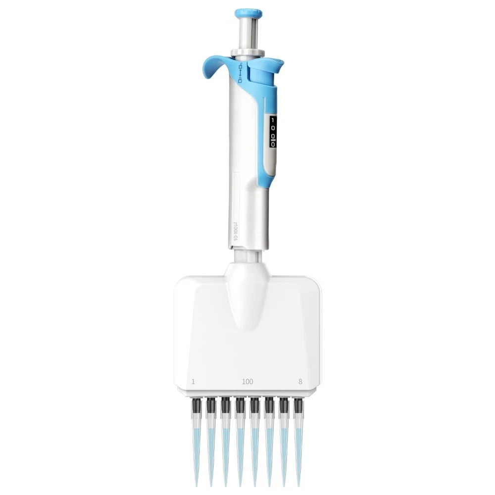 Hipette 8-channel pipette, 10-100 µl, adjustable volume