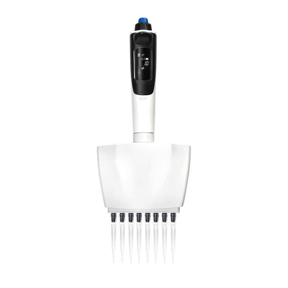 dPette+ electronic 8-channel pipette, 0.5-10 µl