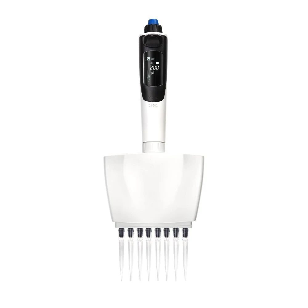 dPette+ electronic 8-channel pipette, 20-200 µl