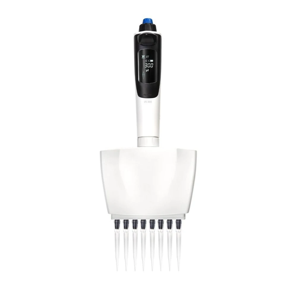 dPette+ electronic 8-channel pipette, 15-300 µl